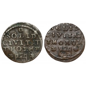 Augustus III Saxon, Shellegrove of Torun 1760-1761, set (2pcs)
