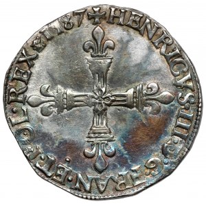 Jindřich z Valois, 1/4 ecu 1587-A, Paříž