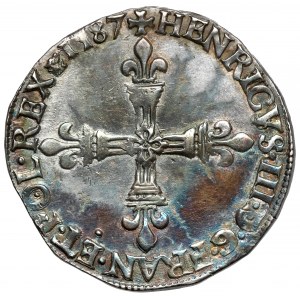 Henrich z Valois, 1/4 ecu 1587-A, Paríž