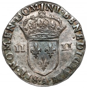 Jindřich z Valois, 1/4 ecu 1587-A, Paříž