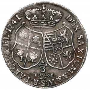 August III Sas, 1/3 tolaru (půl guldenu) 1741 FWóW, Drážďany