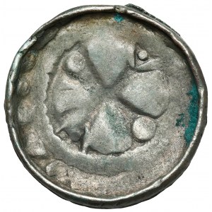 CNP VII cross denarius - pastoral to the left