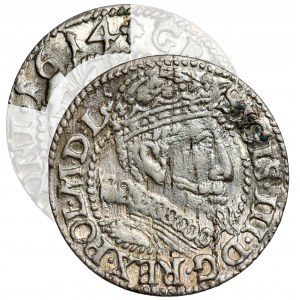 Sigismund III. Wasa, Bromberger Pfennig 1614 - Rarität