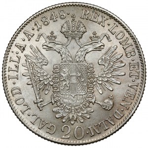 Österreich, Ferdinand I., 20 krajcars 1848-A, Wien