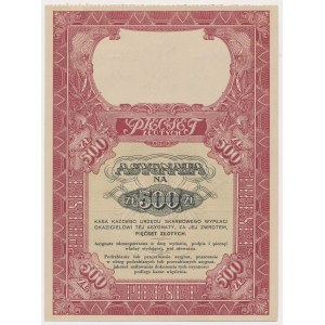 Zuweisung des Finanzministeriums (1939) - 500 Zloty