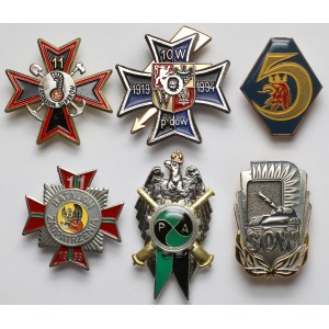 III RP, Zestaw odznak pułkowych (6szt)