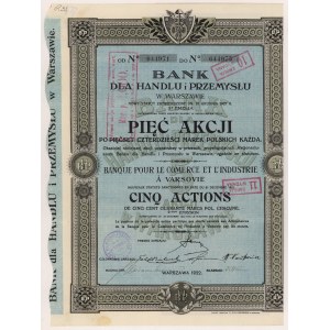 Bank dla Handlu i Przemysłu, Em.9, 5x 540 mkp 1922