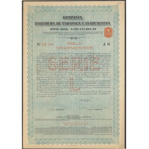 Čile, Compania Salitrera De Tarapaca Y Antofagasta, £10