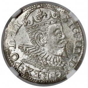 Sigismund III. Vasa, Trojak Riga 1594 - LI - Seerosenblatt