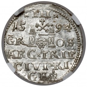 Sigismund III Vasa, Troika Riga 1594 - LI - lily pad