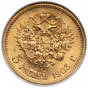 Rusko, Mikuláš II., 5 rublů 1903