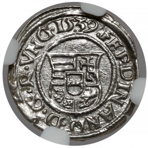 Maďarsko, Ferdinand I., Denár 1539, Kremnica