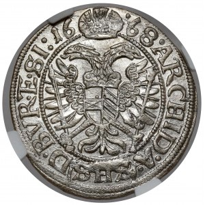 Schlesien, Leopold I., 3 krajcary 1668 SHS, Wrocław