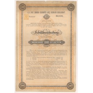Železnice Lvov-Czeniowce-Jassy, dluhopis 300 guldenů 1884