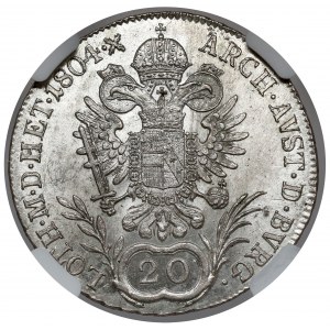 Austria, Franciszek II, 20 krajcarów 1804-A, Wiedeń