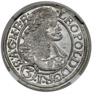 Śląsk, Leopold I, 3 krajcary 1669 SHS, Wrocław