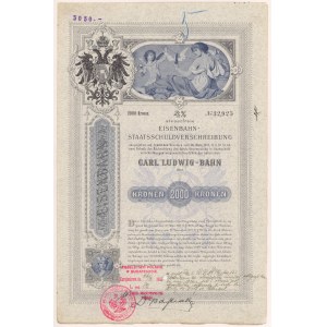 Galicijská dráha Karla Ludvíka, dluhopis na 2 000 kr 1902