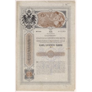 Galicijská dráha Karla Ludwiga, dluhopis na 400 kr 1902