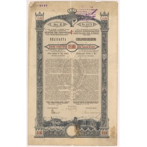 Lvov, oheň. Království haličské a lodomerské..., dluhopis na 10 000 kr 1893