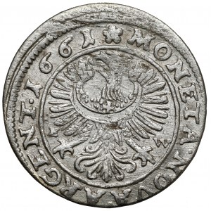 Śląsk, Chrystian wołowski, 3 krajcary 1661 EW, Brzeg