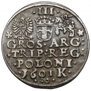 Zikmund III Vasa, Trojak Krakov 1601 - vlevo