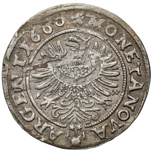 Sliezsko, Ľudovít IV. z Legnice, 3 krajcara 1660 EW, Brzeg