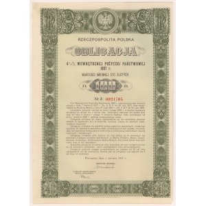 4.5% Poż. Wewnętrzna 1937, Obligacja na 100 zł - seria A
