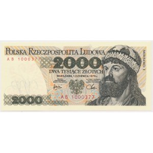 2,000 zloty 1979 - AB