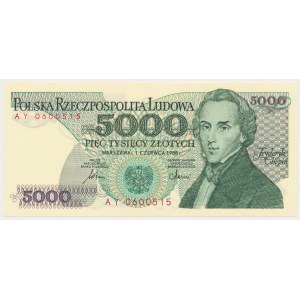 5.000 złotych 1986 - AY