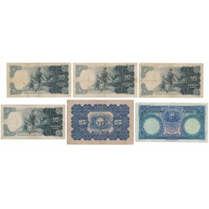 Lotyšsko, sada bankovek MIX (6 kusů)