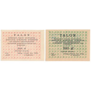 Talon for industrial products, 200 and 500 zloty (2pcs)