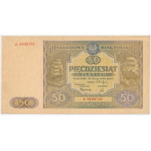 50 zlotých 1946 - malé písmeno