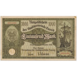 Gdansk, 1,000 marks 1922