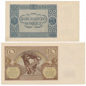 10 złotych 1940 i 5 złotych 1941 - zestaw (2szt)