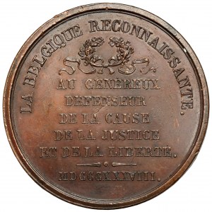 Belgie, medaile 1838 - Vděčná Belgie
