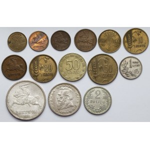 Litwa, 1 centas - 10 litu, zestaw (14szt)