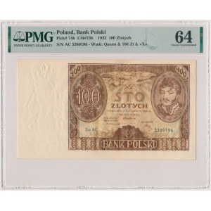 100 złotych 1932 +X+ w znaku wodnym