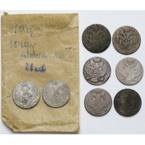 10 haléřů 1816-1840, sada (8 ks)