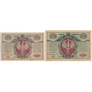 General 50 mkp und General 20 mkp 1916 - Satz (2tlg.)