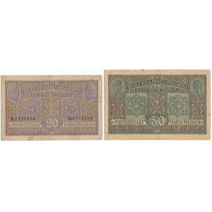 Generál 50 mkp a Generál 20 mkp 1916 - sada (2ks)