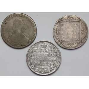 Russia, Ruble 1786-1810, set (3pcs)