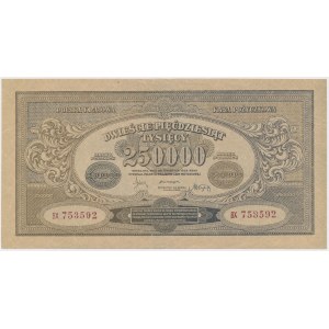 250,000 mkp 1923 - BX - wide numbering