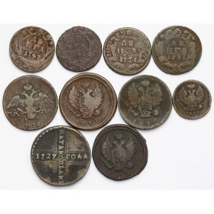 Rusko, sada medených mincí (10ks)
