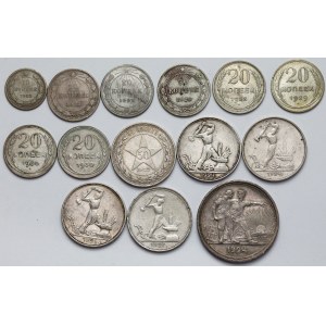 Rosja / ZSRR, 10 kopiejek - rubel 1922-1930, zestaw (14szt)