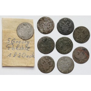 5 groszy 1816-1840, zestaw (9szt)