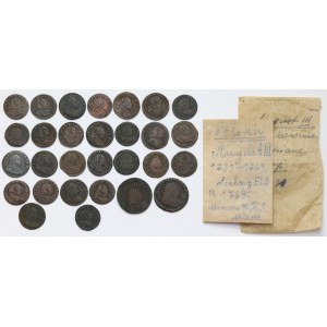Augustus III of Saxony, Shells and Pennies 1749-1758, including rare ones (29pc)