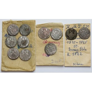 10 haléřů 1822-1840 - sada (11ks)