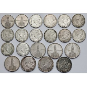 Germany, 2-5 Hindenburg and Church marks - set (21pcs)