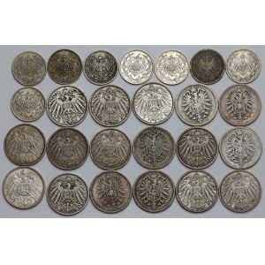Germany, 1/2 - 1 mark 1874-1915, set (25pcs)