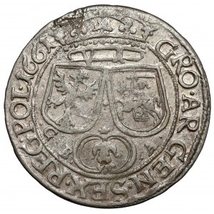 John II Casimir, Sixth of Lvov 1661 GBA - V - wide cartouche